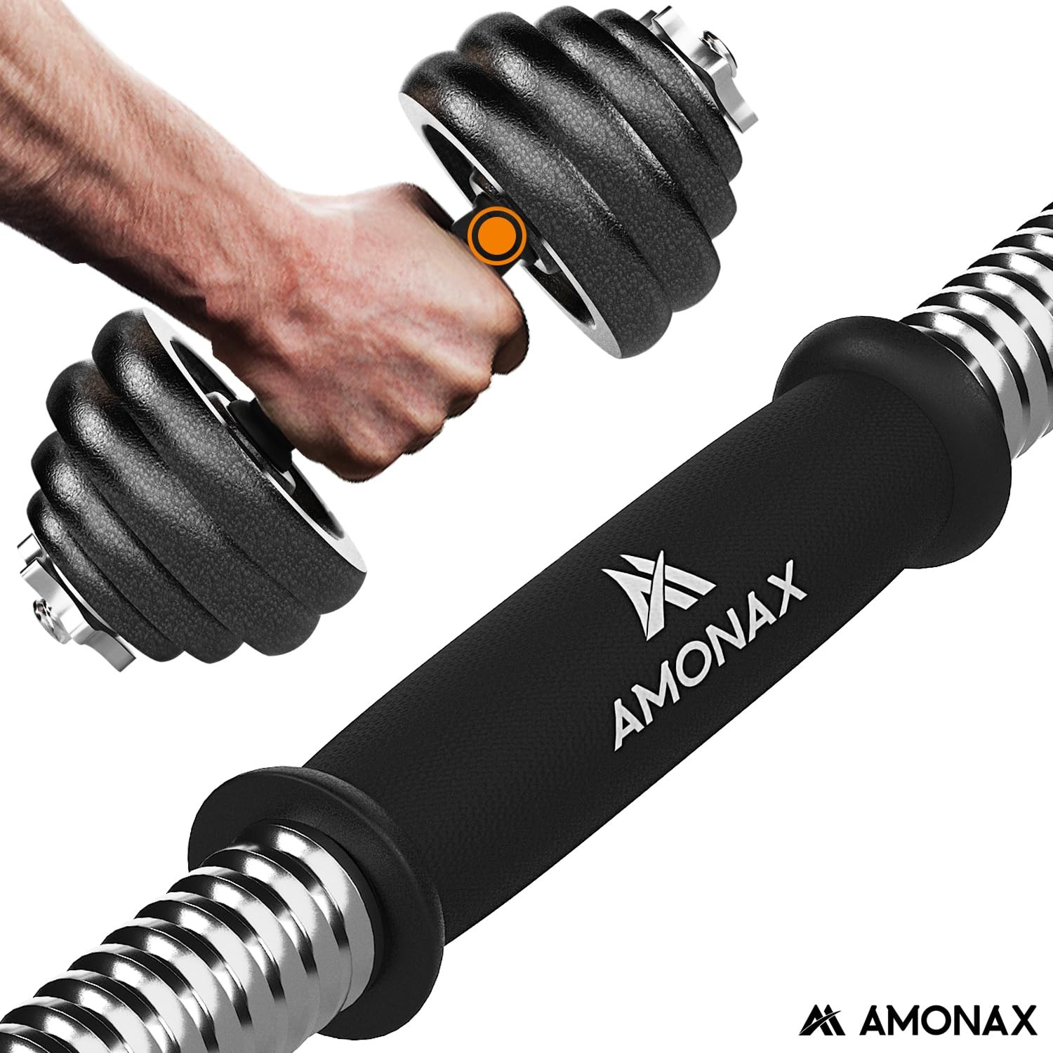 15 20 30KG Pesi Palestra manubri Regolabili Set Bodybuilding Attrezzi bilanciere foto 5