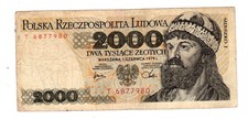 Poland POLAND Billet 2000 ZLOTYCH 1979 P147 GOOD CONDITION