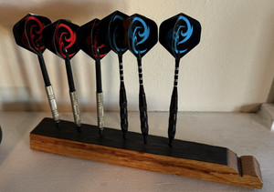 Whiskey Barrel Stave Dart Paddle Holder Display x6 -  10x1.5"