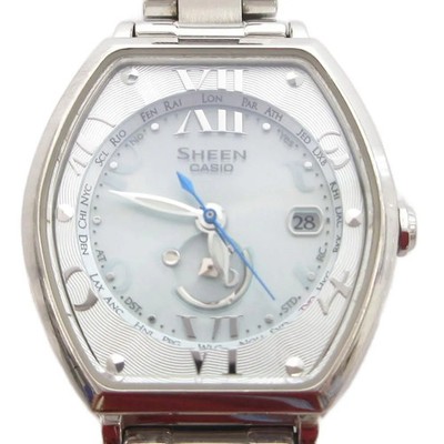 Casio SHEEN SHW-1510 Multi-Band 6 Tough Solar Tonneau Shape Date Watch with Ligh