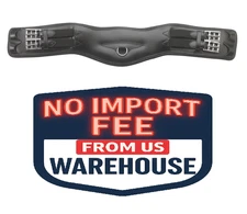 Ovation Comfort Dressage Girth Anatomical Non-Slip Soft Leather Girth Black 2199