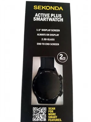 Sekonda Active Watch 1909 45mm Black with Black Silicone band. Used In Box.