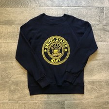 Vintage 90s United States Navy Sweatshirt Adult Size M, Fit Like S -Made in USA