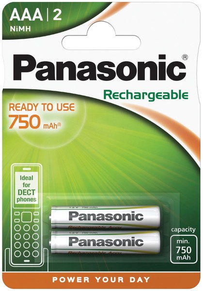 2X Aaa Micro Ni-Mh Akku Accu 1,2V 750 Mah FüR Siemens Gigaset Sx550I Telefon-image