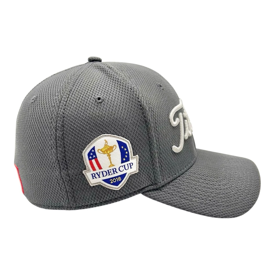 Titleist New Era Hat Cap Flex Fit Gray S/M Ryder Cup 2016 Performance Golf - Image 4 of 4
