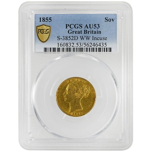 1855 Victoria Gold Sovereign — photo from the most recent tracked eBay sale