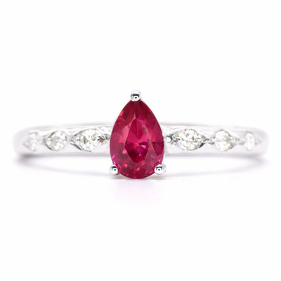 0.18cts Natural Diamond Palladium 1.6gr - Ruby Daily Ring Platinum