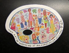 James RIZZI: Painters Palette “ART OF SHOPPING AT MAASMECHELEN”, Hand Signed, #421