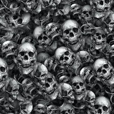No Evil Skulls 25 - 20" x 38" Hydrographic Film Hydro Dipping