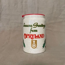 Vintage Whirley Opryland Seasons Greetings Christmas Travel Coffee Mug