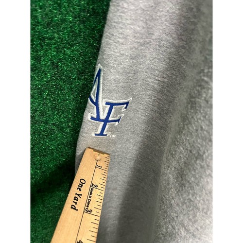 Y2K Air Force Academy Gray & Blue Sweatshirt Hoodie XL Unisex University - Picture 6 of 7