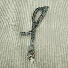 Vera Bradley Floating Ditsy Breakaway Lanyard Blue Silver Floral 26809-R28 NWT