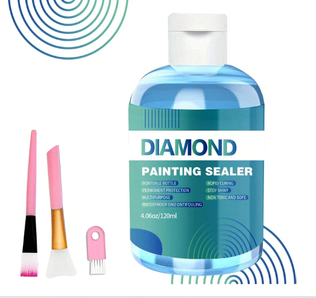 Diamond Painting Sealer Kits 120ML With  Brushes,Diamond Art Sealer Puzzle Glue - Image 2 of 2