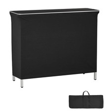 Uimoso Folding Portable Bar Table with Shelves for Mobile Bartending