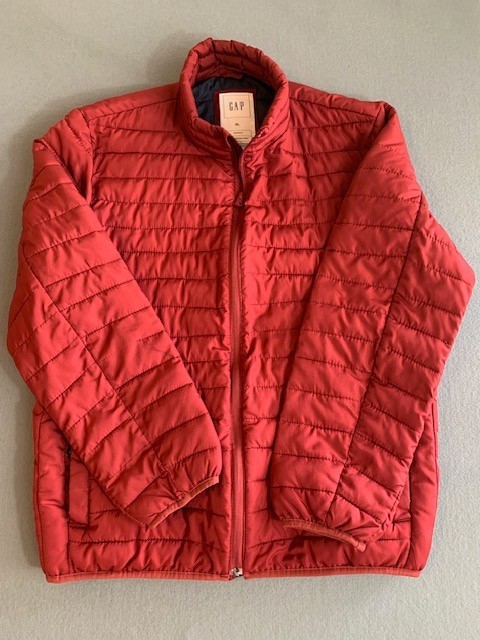Gap Cold Control Lightweight Puffer Burgundy Size… - image 1