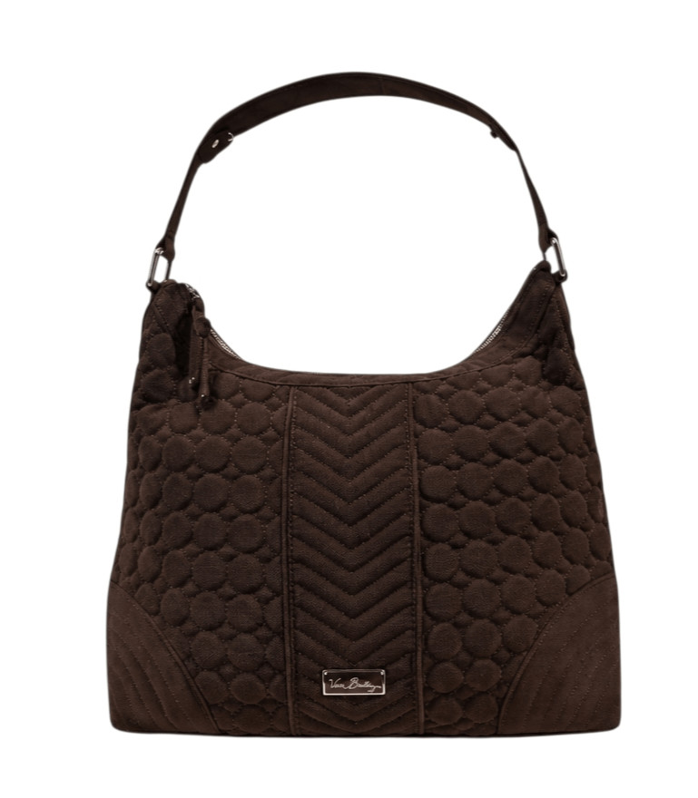 VERA BRADLEY Espresso Baroque Microfiber Hobo Bag