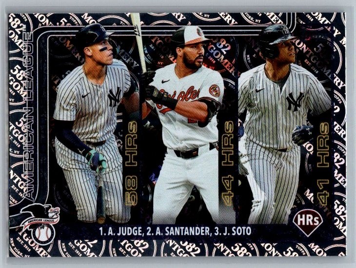 #79 Aaron Judge Home Run Leader 2025 Topps 582 Montgomery Foil Parallel