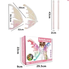 Electric Butterfly Wings Luminous Toy Butterfly Back Flower Fairy Pet Accessorie