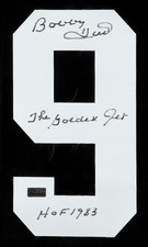 Bobby Hull Signed “9” Jersey Number Patch – Inscribed “The Golden Jet” & “HOF 19