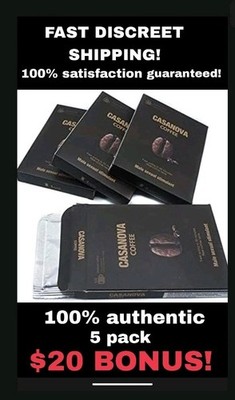 5 Packs + $20 BONUS Performer Man!Casanova Coffee Male Sexual Stimul Enhancement