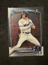 PJ Morlando: 2025 Bowman Chrome PJ Morlando 1st Bowman Prospect Base Miami Marli
