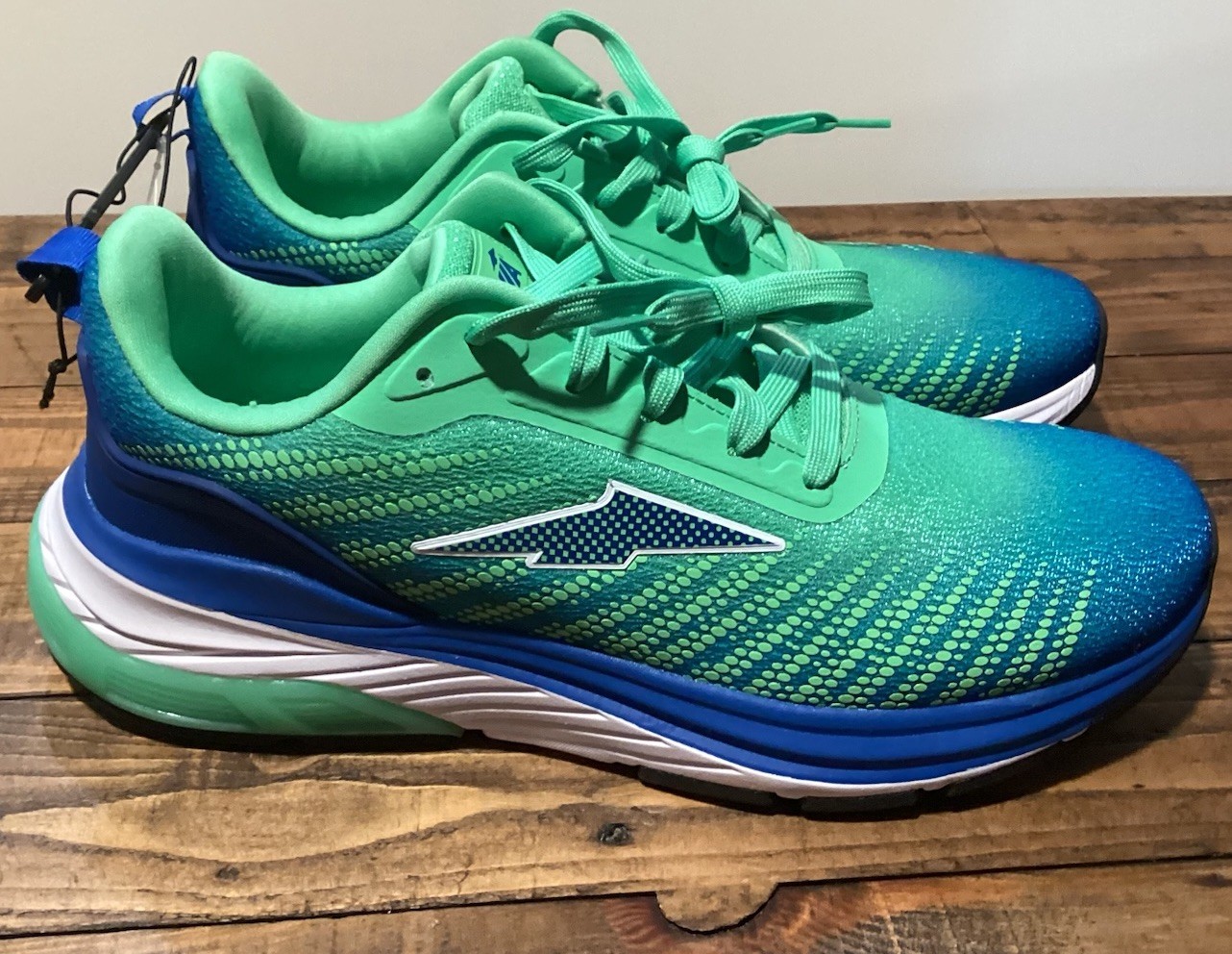 SAOLA Scarpe da corsa uomo Avis Hypersonic Gel sneakers sportive verde blu taglia 11 1 2