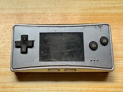 Nintendo Gameboy Micro OXY001 Metallic Silver Handheld Console - Parts or Repair