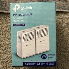 TP-Link AV1000 Gigabit Powerline Starter Kit, TL-PA7010  New