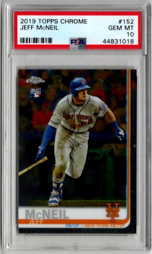 2019 Topps Chrome Baseball #152 Jeff McNeil ROOKIE PSA 10 GEM MINT METS