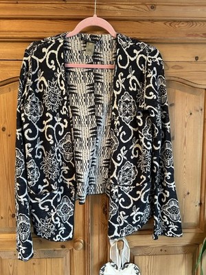 Peruvian Connection Fab Pima Cotton Wende Strick Jacke Gr. S ch 46''