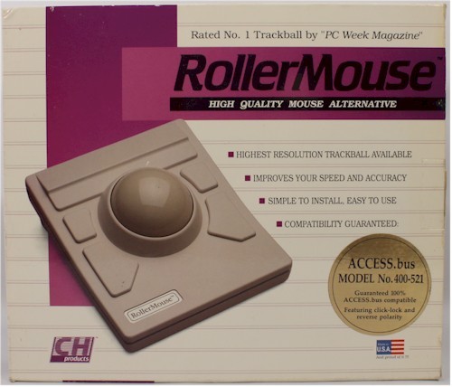 Vintage IBM/PC RollerMouse by CH Products w/ACCESS.BUS 400-521 *NIB*++FREE SHIP! - Picture 1 of 1