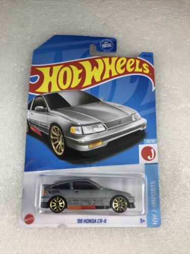 Hot Wheels - '88 Honda CR-X - HW J-Imports Die Cast Toy Car Gray Grey - Picture 1 of 4