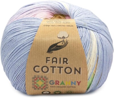 Katia ::Fair Cotton Granny #306:: 100% organic cotton Lavender-Rose-Lemon-Lime