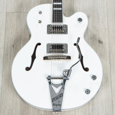 Gretsch G7593T Billy Duffy Signature Falcon Hollowbody Guitar, White Lacquer
