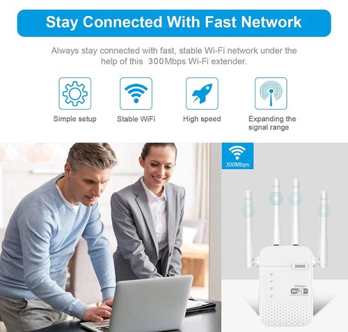 300Mbps WiFi Repeater 2.4G Signal Router Long Range WiFi Extender Amplifier New - Picture 20 of 24