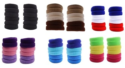 MYTOPTRENDZ 12-Large Hair Band Scrunchies for Thick Hair No Damage Hair Ties Ponytail Holder