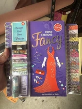 NEW SEALED Paper Fashions Fancy Fashion Design Book Klutz