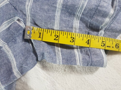 Liz Claiborne Shorts Womens Blue White Striped Linen Blend Tie Front M New Nwt - Picture 15 of 15