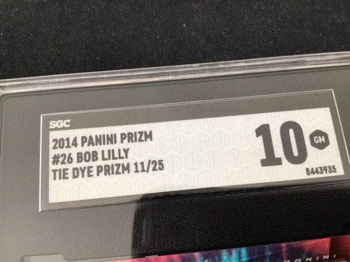 2014 Panini Prizm Tie Dye Prizm Bob Lilly #26 11/25 SGC 10 - Picture 2 of 3
