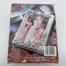 Silver Plated Mini Photo Album - Satin Rose by Godinger - NEW