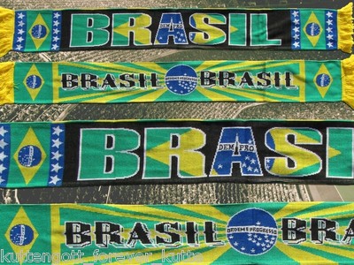 Brasilien Schal ''BRASIL'' 2 Selecao WM Fan Ordem e Progresso + NEU + 100%Acryl +