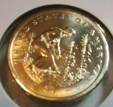 2009 Native American Sacagawea P&D Dollars - BU - Uncirculated - Planting