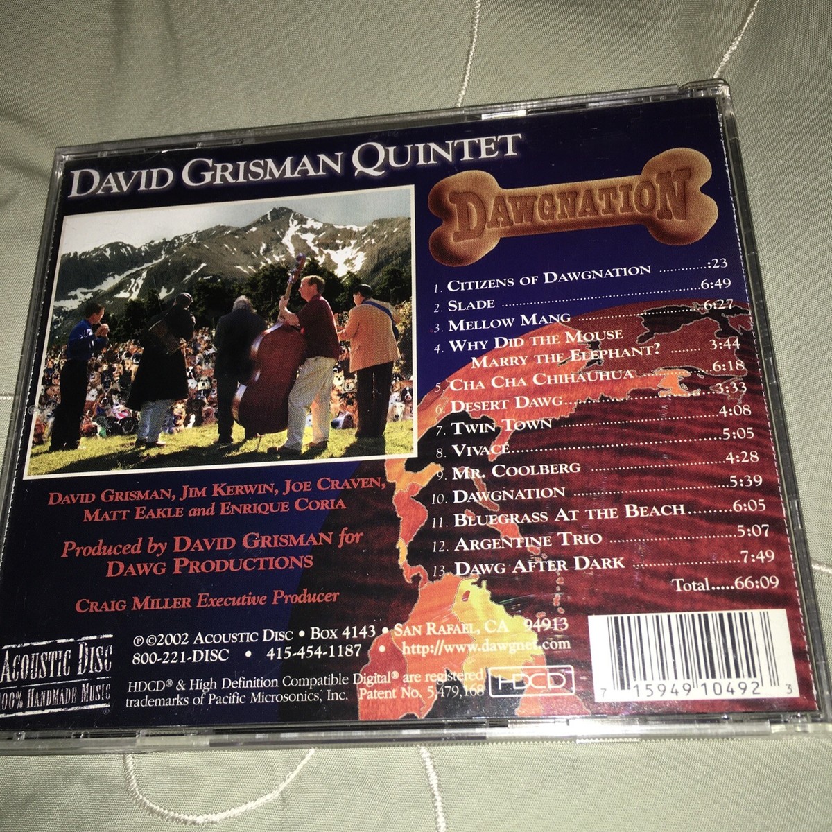 Dawgnation by David Grisman Quintet (CD, May-2002, Acoustic