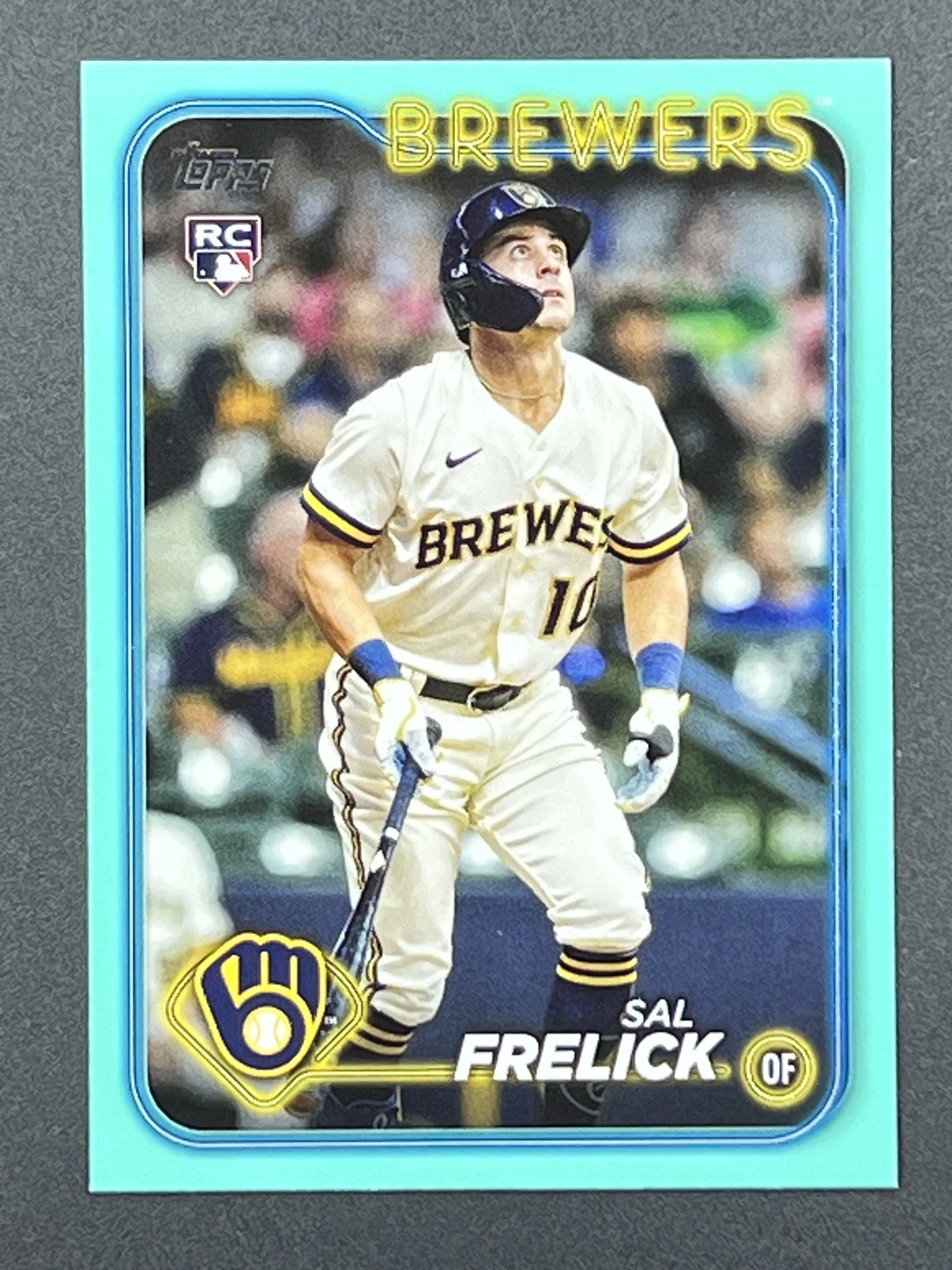 SAL FRELICK RC 2024 Topps Series 1 #76 Aqua Parallel Milwaukee Brewers