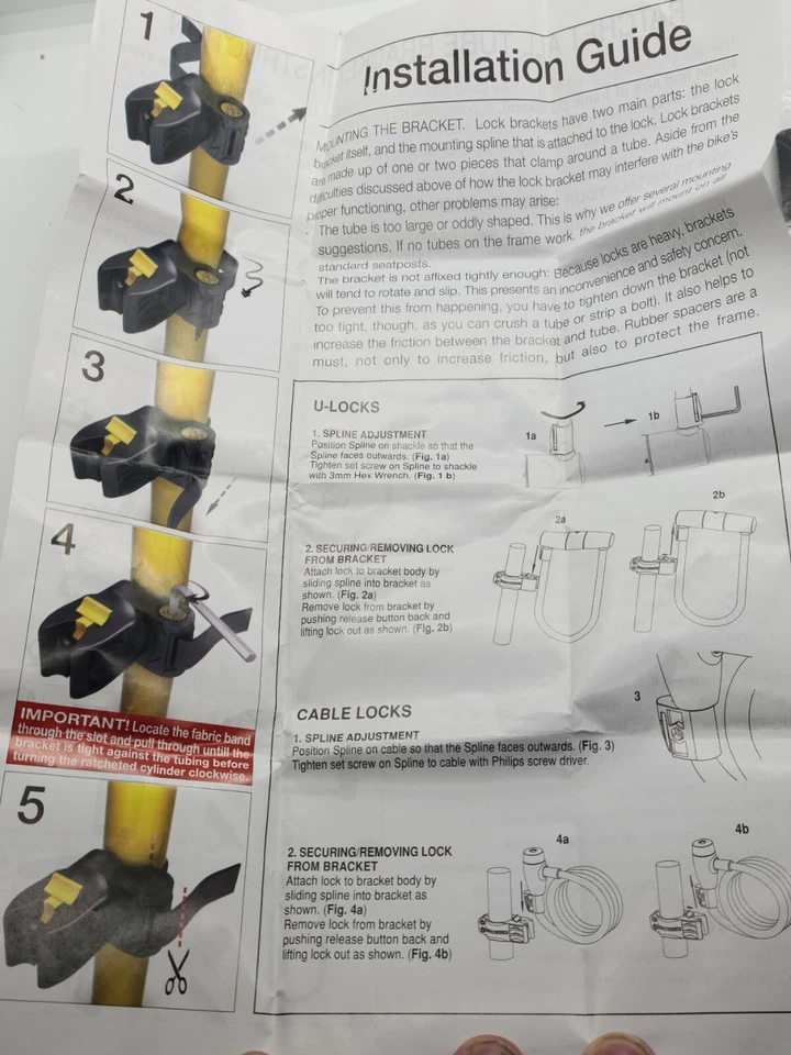 Soporte de montaje de bloqueo de bicicleta Magnum - Se adapta a cuadros de bicicleta de 22 mm a 80 mm Foto 3 de 3