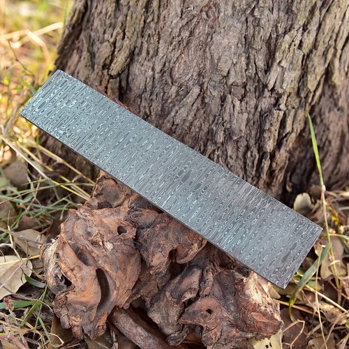 5 MM Hand Forged DAMASCUS STEEL PLATE 10”x 2”Flat Bar Billet Bar Ladder Pattern - Picture 5 of 5