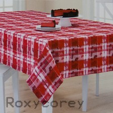 Celebrate Valentine's Day Red White Heart Jacquard 60x102 Oblong Tablecloth NWT