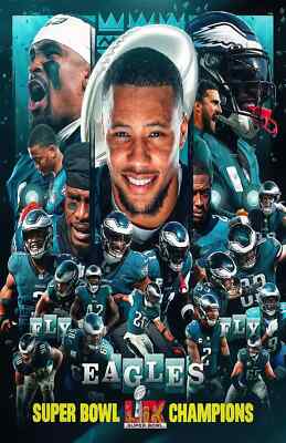 Philadelphia Eagles 2024 Super Bowl Champions Poster