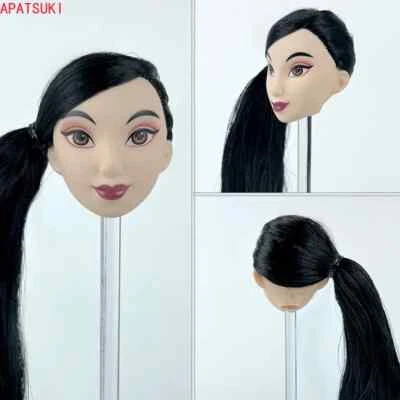 Weichplastik 1:6 Puppe Make-up Kopf für 1/6 schwarz Haar Prinzessin Puppen Kopf - Bild 1 von 4