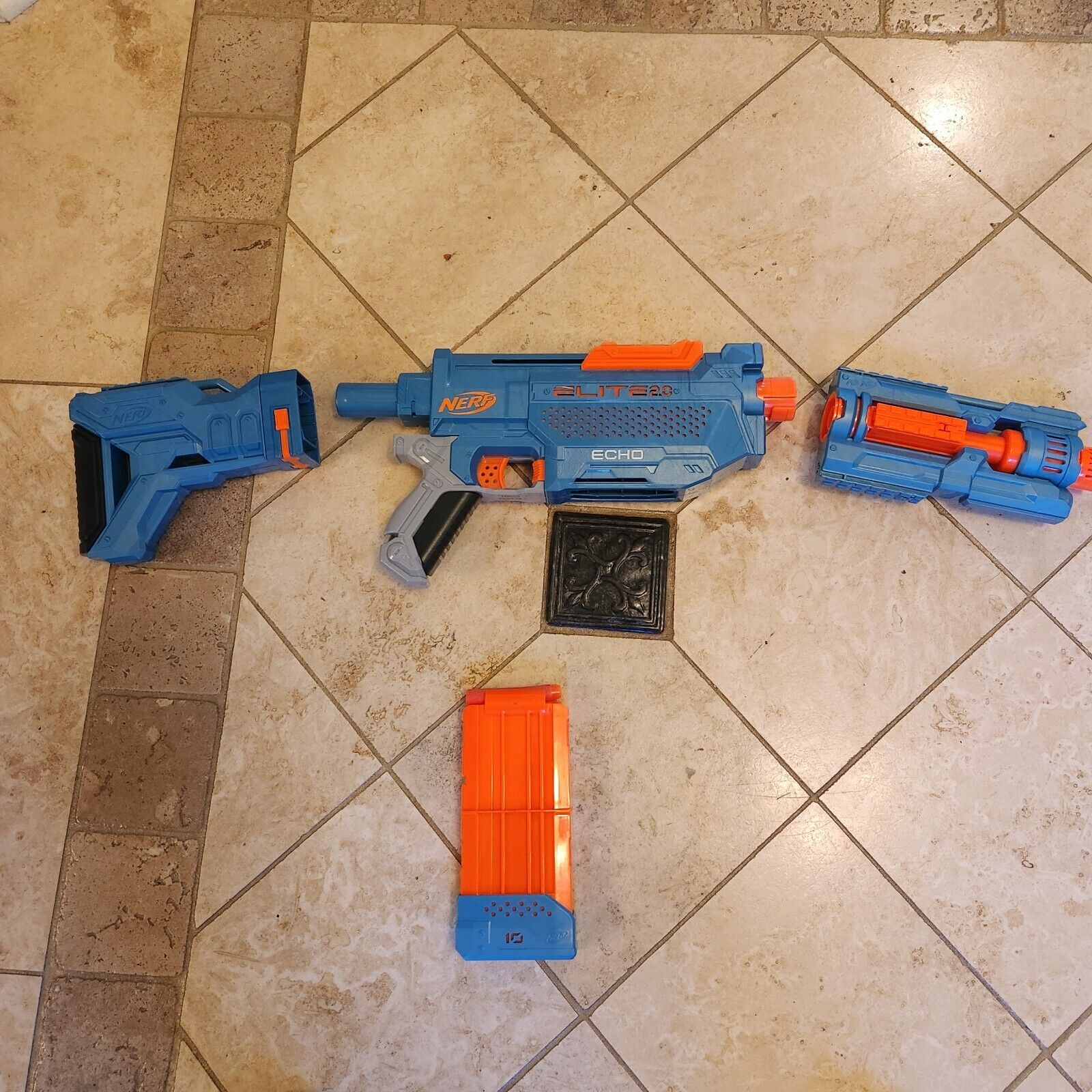 Nerf elite 2.0 echo cs 10 et flechettes nerf elite officielles, jeux  exterieurs et sports